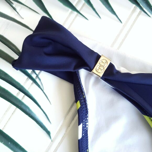 TART Collections Moana foldover swim brief bikini bottom variegated stripe M NEW - Picture 2 of 6